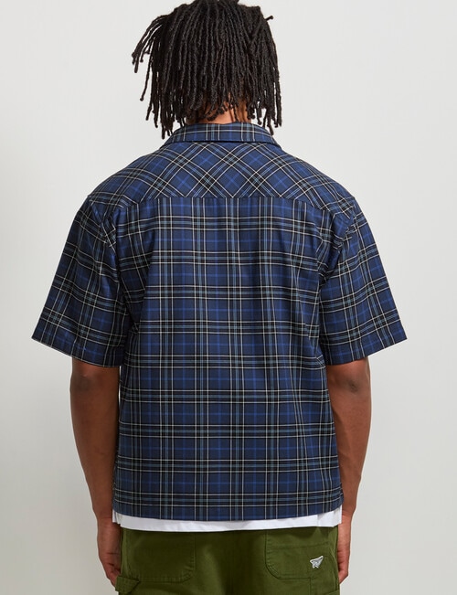 AIR SPACE Dad Check Shirt, Navy product photo View 03 L