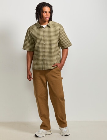 AIR SPACE Dad Check Shirt, Green product photo