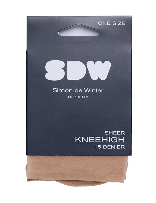 Simon De Winter Knee Hi, 15 Denier, Sand product photo
