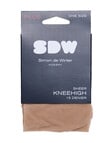 Simon De Winter Plus Knee Hi, 15 Denier, Sand product photo