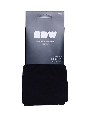 Simon De Winter Opaque Tight, 50 Denier, Black product photo