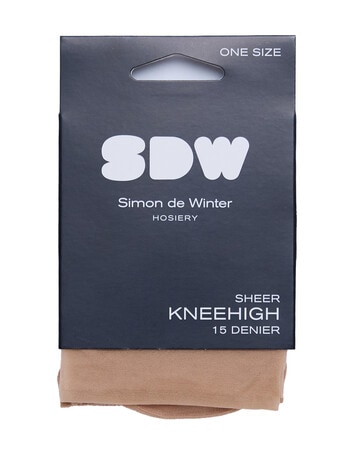 Simon De Winter Knee Hi, 15 Denier, Sand product photo