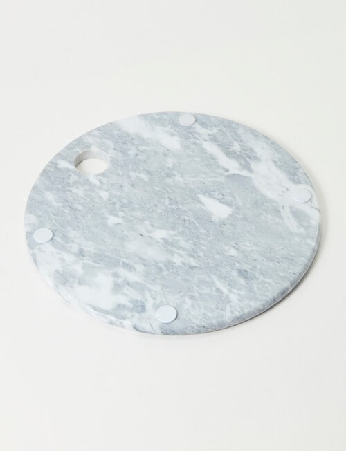 Salt&Pepper Riley Round Platter White Marble, 33cm product photo View 05 L