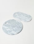 Salt&Pepper Riley Round Platter White Marble, 33cm product photo View 06 S