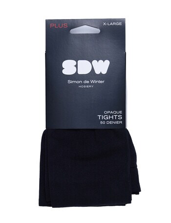 Simon De Winter Plus Opaque Tight, 50 Denier, Black product photo