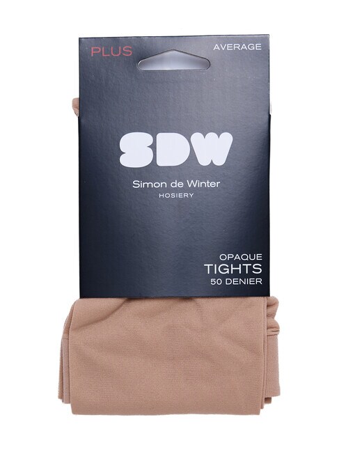 Simon De Winter Plus Opaque Tight, 50 Denier, Sand product photo