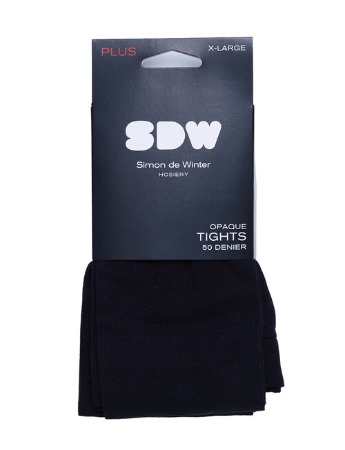 Simon De Winter Plus Opaque Tight, 50 Denier, Black product photo