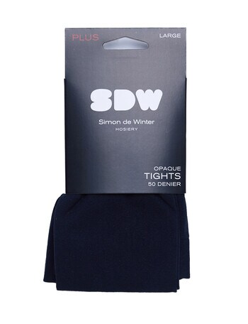 Simon De Winter Plus Opaque Tight, 50 Denier, Navy product photo