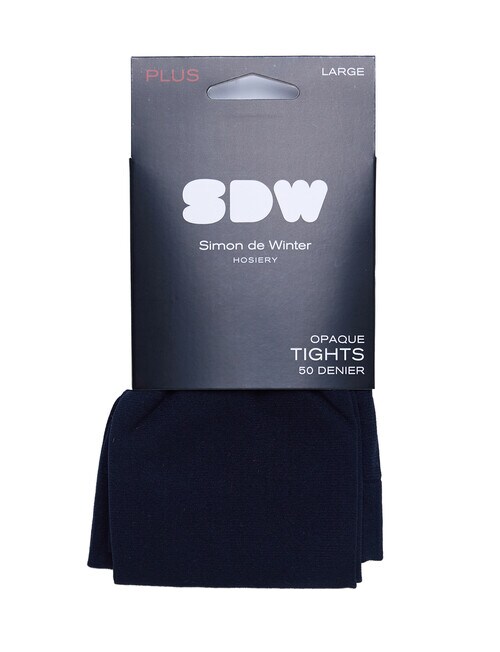 Simon De Winter Plus Opaque Tight, 50 Denier, Navy product photo