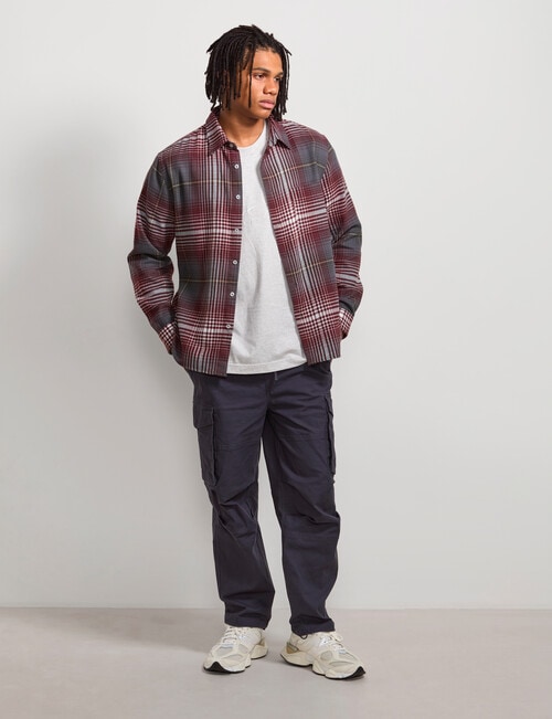 AIR SPACE Ombre Check Shirt, Fig product photo View 05 L