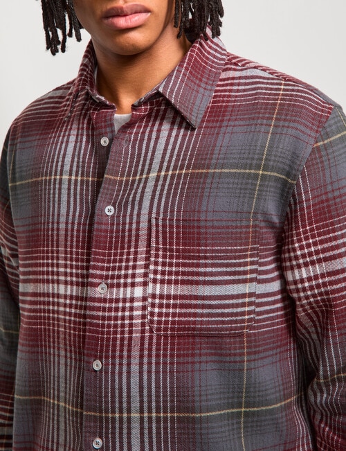 AIR SPACE Ombre Check Shirt, Fig product photo View 06 L