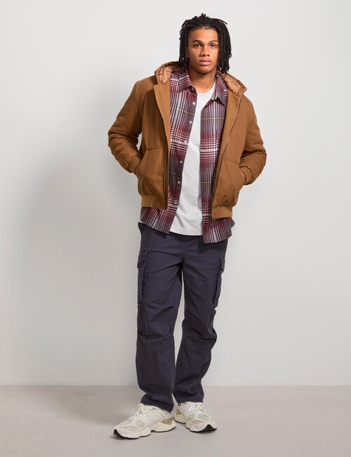 AIR SPACE Ombre Check Shirt, Fig product photo View 08 L
