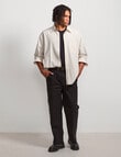 AIR SPACE Stripe Oversized Shirt, Natural Stripe product photo