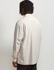 AIR SPACE Stripe Oversized Shirt, Natural Stripe product photo View 03 S