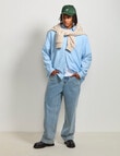 AIR SPACE Stripe Oversized Shirt, Blue Stripe product photo