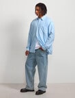 AIR SPACE Stripe Oversized Shirt, Blue Stripe product photo View 07 S