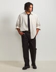AIR SPACE Stripe Oversized Shirt, Natural Stripe product photo