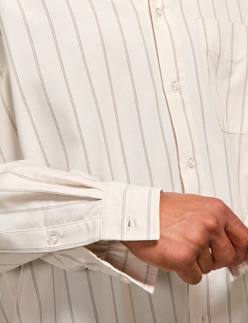 AIR SPACE Stripe Oversized Shirt, Natural Stripe product photo View 08 L