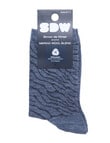 Simon De Winter Wool Blend Crew Socks, Zebra Grey product photo