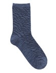 Simon De Winter Wool Blend Crew Socks, Zebra Grey product photo View 02 S