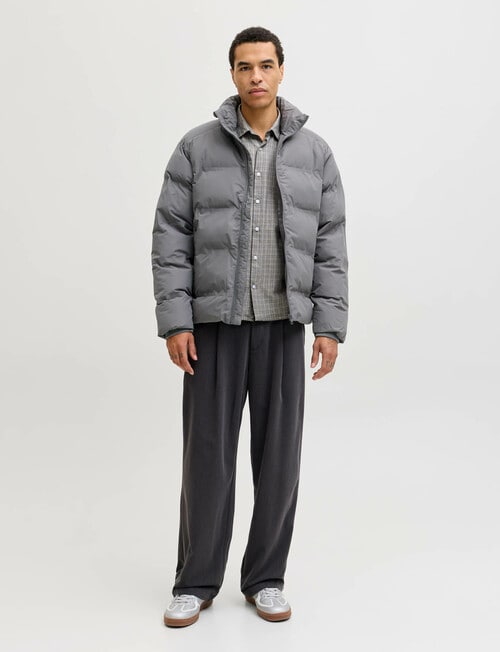 Jack & Jones World Puffer Jacket, Dark Grey product photo View 02 L
