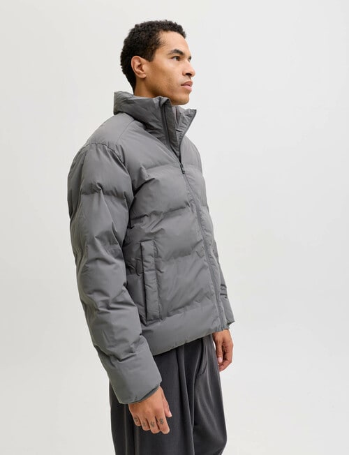 Jack & Jones World Puffer Jacket, Dark Grey product photo View 04 L