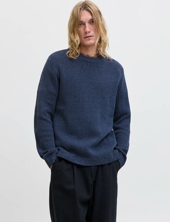 Jack & Jones Dover Crew Knit, Sky Captain product photo