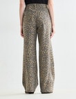 Denim Republic Twist Seam Straight Jeans, Leopard Print product photo View 02 S