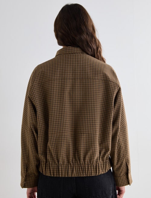 Mineral Heidi Check Bomber, Tan product photo View 02 L
