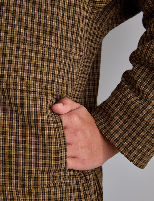 Mineral Heidi Check Bomber, Tan product photo View 05 L