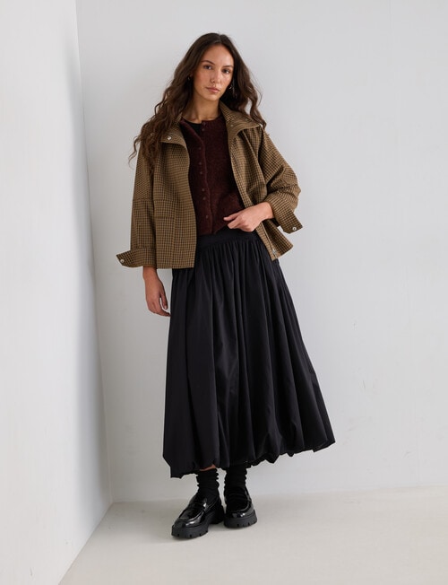 Mineral Heidi Check Bomber, Tan product photo View 08 L