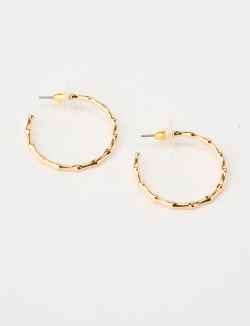 Earsense Bamboo Hoop, Gold Tone product photo View 02 L