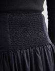 Mineral Mila Bubble Hem Mid Skirt, Black product photo View 05 S