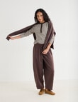 Zest Lounge Henley Top, Chocolate Stripe product photo View 07 S