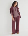 Zest Lounge Henley Top, Cherry Stripe product photo View 03 S