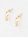 Earsense CZ Drop on Post Hoop, Gold Tone product photo