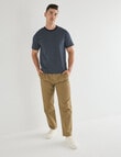 Gasoline Cotton Stripe Short Sleeve Tee, Navy product photo View 03 S