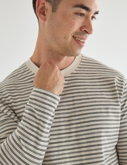 Gasoline Cotton Long Sleeve Tee, Black product photo View 04 L