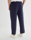 Gasoline Elastic Waist Pleated Pant, Navy product photo View 02 S
