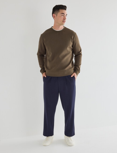 Gasoline Elastic Waist Pleated Pant, Navy product photo View 03 L