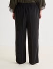 Studio Curve Wide Leg Elastic Pant, Black product photo View 02 S