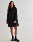 Mineral Jamie Bubble Hem Shirt Dress, Black product photo