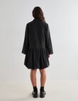 Mineral Jamie Bubble Hem Shirt Dress, Black product photo View 02 S