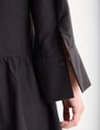 Mineral Jamie Bubble Hem Shirt Dress, Black product photo View 08 S