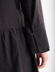 Mineral Jamie Bubble Hem Shirt Dress, Black product photo View 09 S