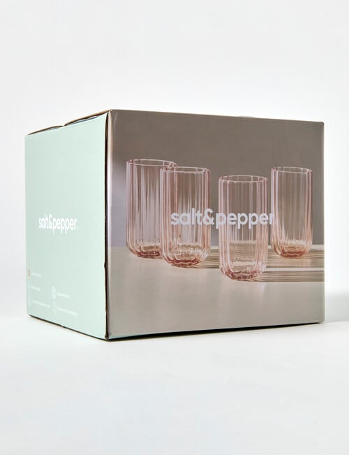 Salt&Pepper Leif Highball, 450ml, Set of 4, Rose Dust product photo View 07 L