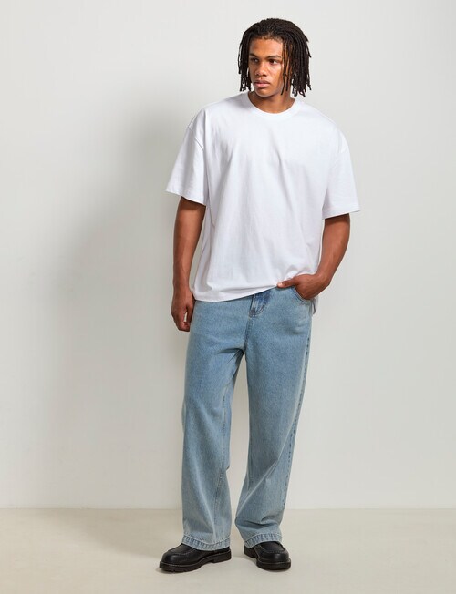 AIR SPACE Baggy Denim Jean, Light Blue product photo View 05 L