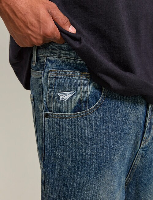 AIR SPACE Baggy Denim Jean, Dark Blue product photo View 04 L