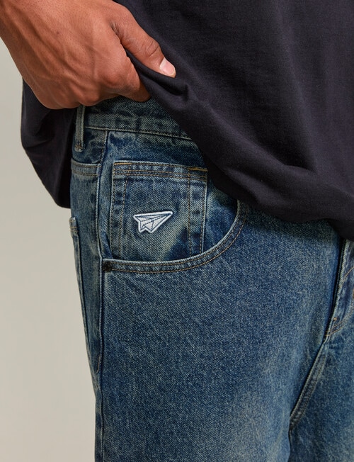 AIR SPACE Baggy Denim Jean, Dark Blue product photo View 04 L