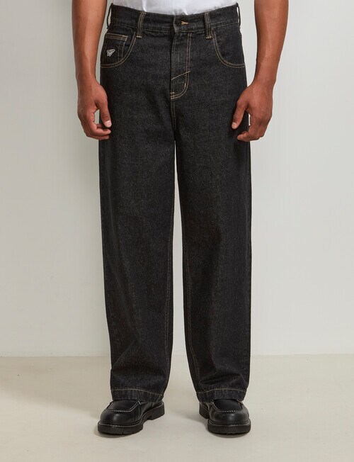 AIR SPACE Baggy Denim Jean, Black product photo View 02 L